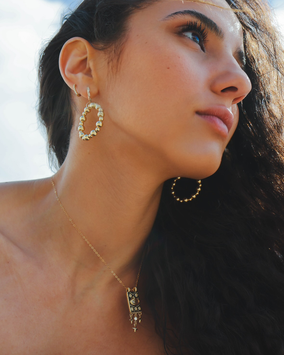 Gold Bubble Hoops