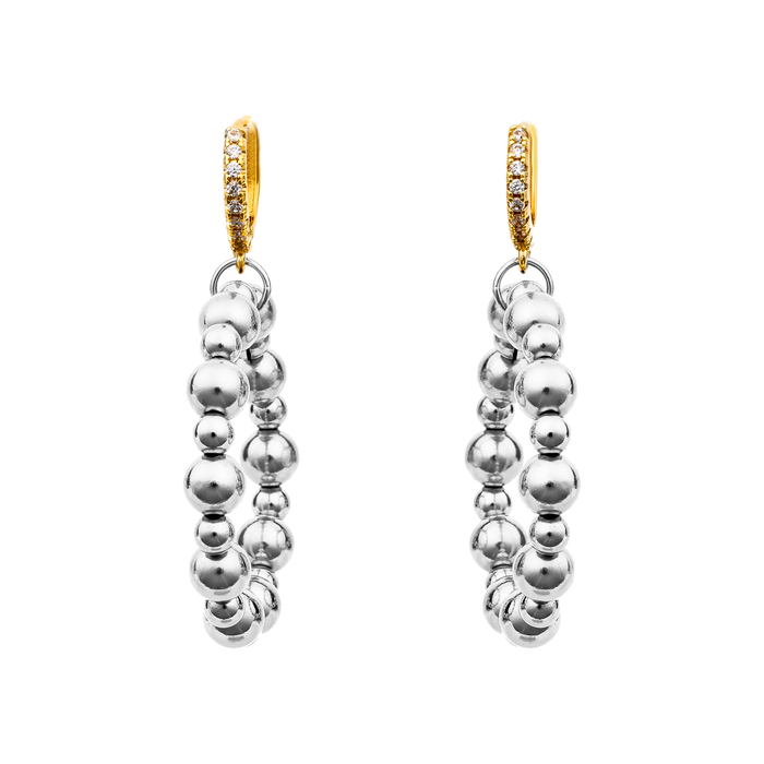 Silver Bubble Hoops