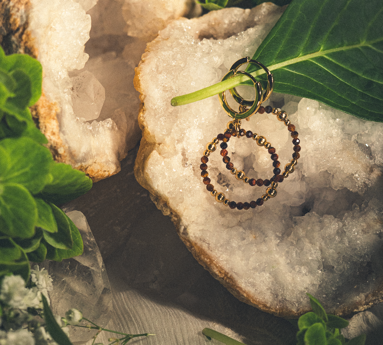 Tiger's Eye Hoops