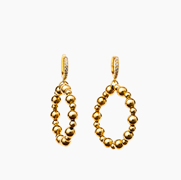 Gold Bubble Hoops