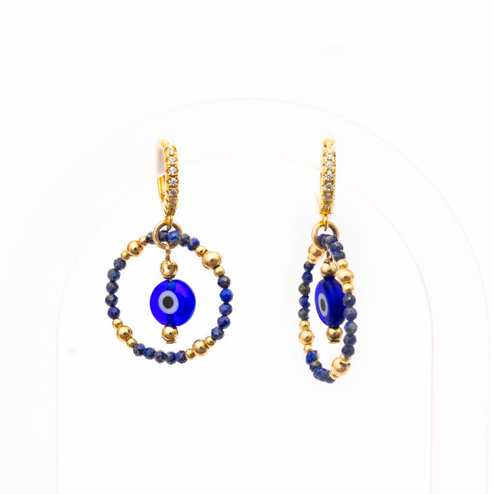 Collier ras du cou en opale bleue